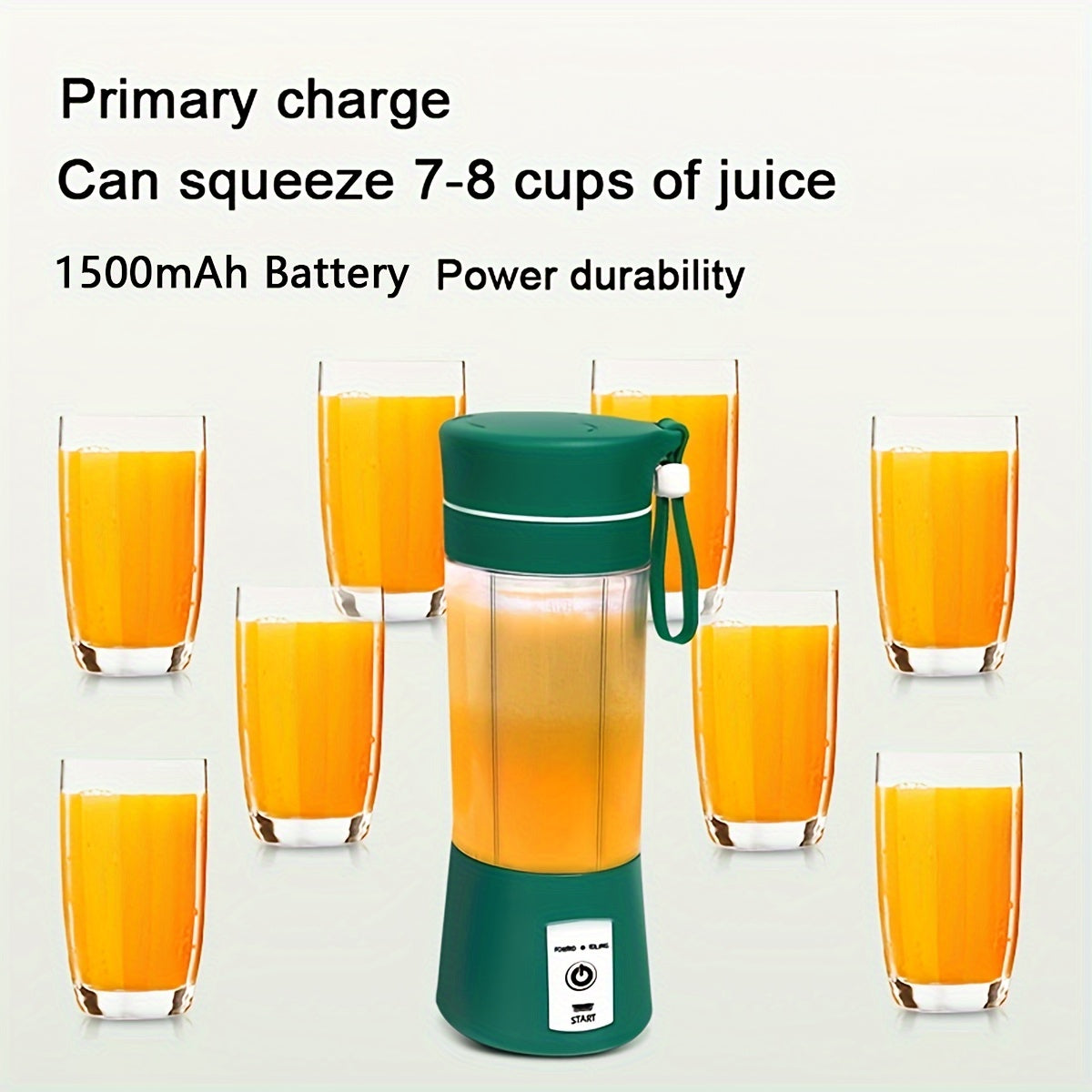 1pc Wireless Portable USB Blender, 6 Blades, Suitable For Fruit Smoothies, Home Automatic Juice Cup For Baby And Mommy
