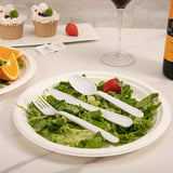100 Packs Plastic Silverware Packets with Pepper, Salt & Napkin, White Plastic Cutlery Sets Individually Wrapped Cutlery, Disposable Heavy-Duty Utensils Sets, for Delivery, Cafeterias, Restaurants