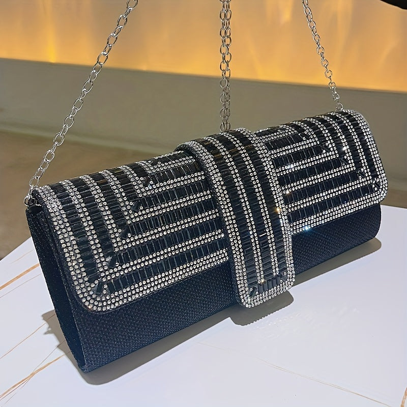 Rhinestone Evening Clutch Women Fashion Envelope Bag Prom Luxury Purse Sparkling Crystal Handbag Cocktail Party Handbag