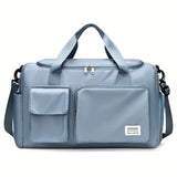 Nylon Large Capacity Travel Tote Bag With Crossbody Strap, Travel Bag, Gym Bag, Duffle Bag