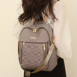 Quilted Convertible Backpack Purse, Anti-Theft Two-Way Daypack, Women's Travel & School Bag