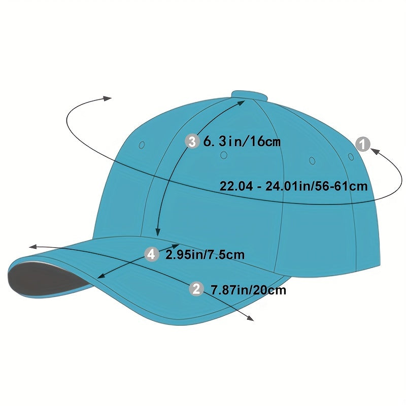 Solid Color Simple Casual Sports Hat - Letter A Embroidery Baseball Cap - Sunscreen Dad Hats