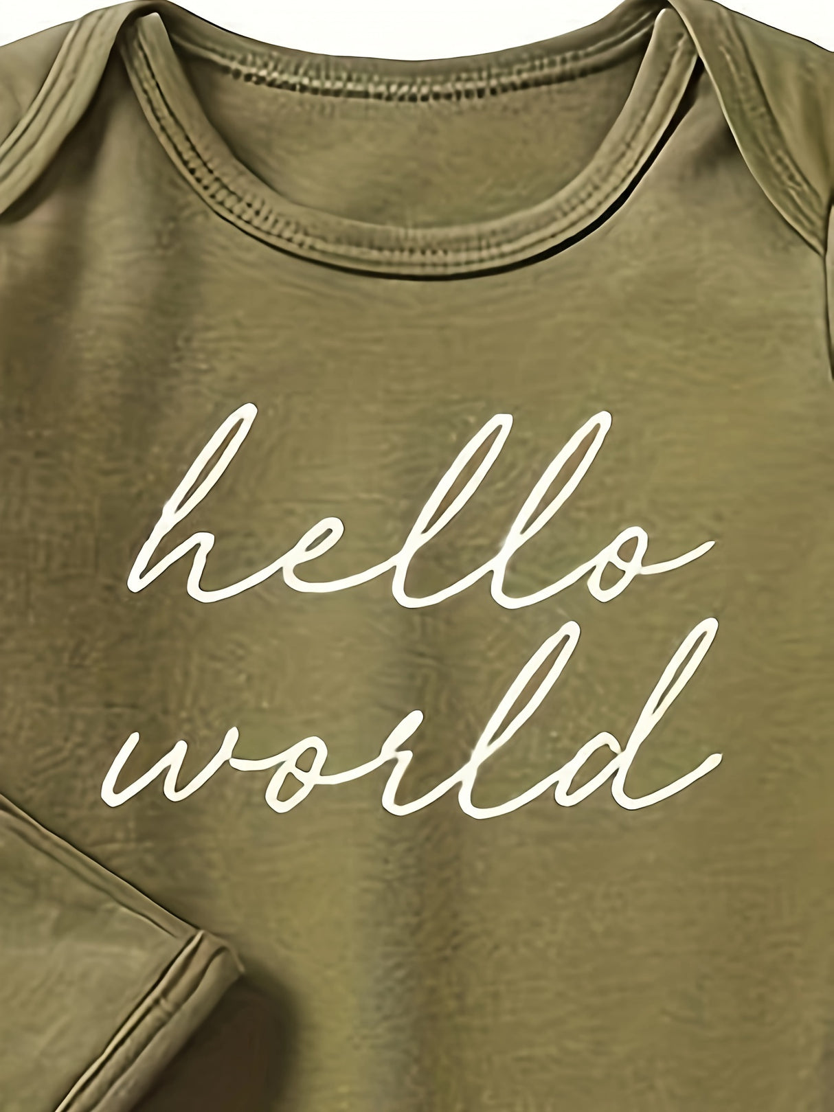 Adorable Baby Boy Gift Set - Soft Cotton Knotted Gown & Matching Hat with "Hello, World" Print, Comfy Onesie for Newborns, Perfect Casual Baby Shower Present for Infant Boys