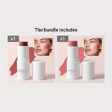 3-in-1 Waterproof Makeup Stick: Blush, Eyeshadow, Lipstick - Lasts All Day, Moisturizes & Brightens in Berry, Coral, Pink