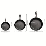 [Cast Iron Skillet] 3pcs/4pcs/5pcs Cast Iron Skillet Set | 6 Inch/8 Inch/10 Inch Cast Iron Frying Pan, Household Pan, Kitchen Accessories, Home Cook, Cast Iron Pan Without Coating Set