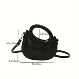 Chic Black Embossed Stripe Crossbody Bag for Women - Elegant Synthetic Leather Handbag with Golden-Tone Hardware, Versatile Shoulder Purse for Everyday Use, Versatile Shoulder Bag | Chic Stripe Design | Luxury Look Purse
