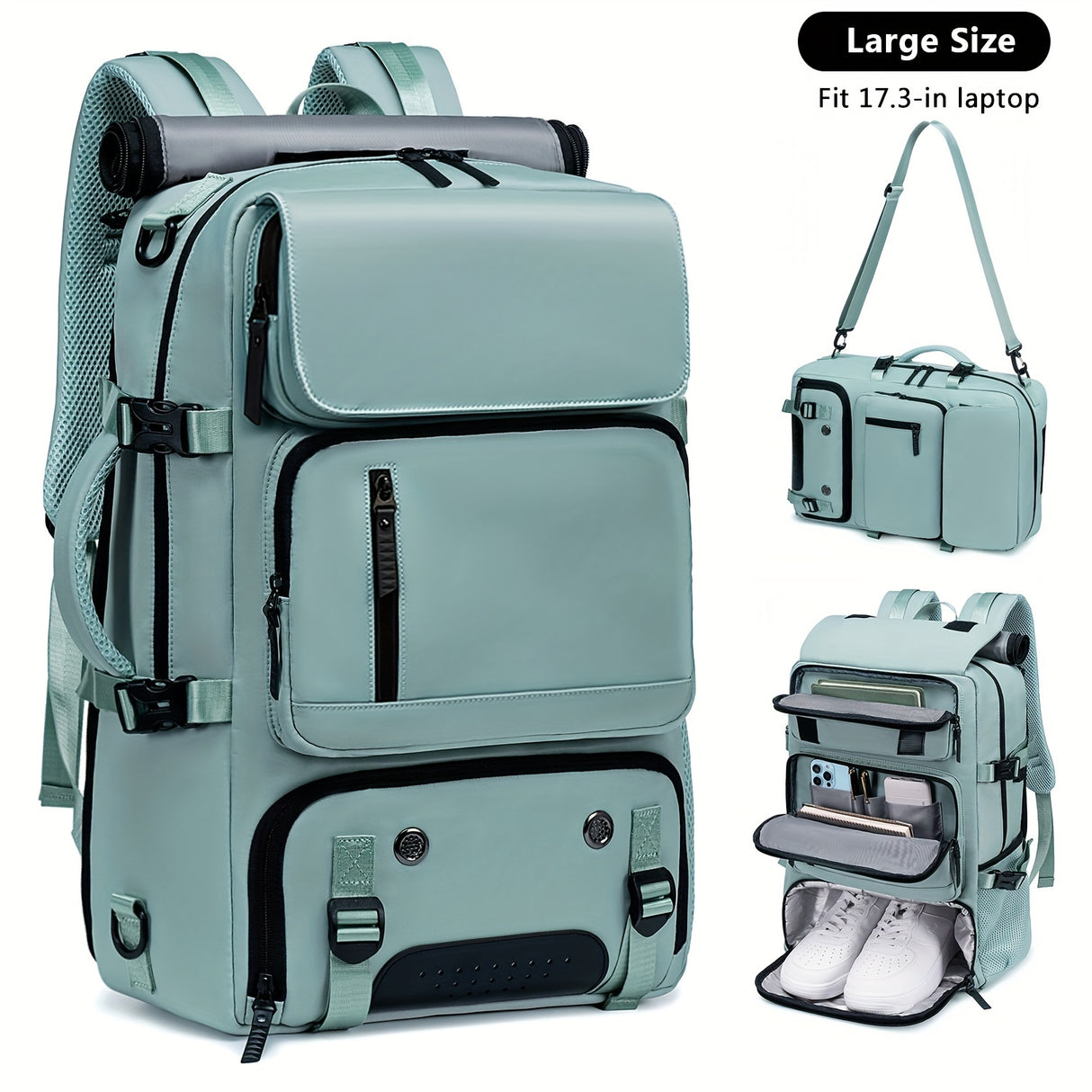 Multi-functional Large Capacity Backpack For Man Women, Hiking & Camping, Outdoor Knapsack With Shoes Compartment & USB Charging Port, Men's Business Laptop College Bag, Ideal Gifts
