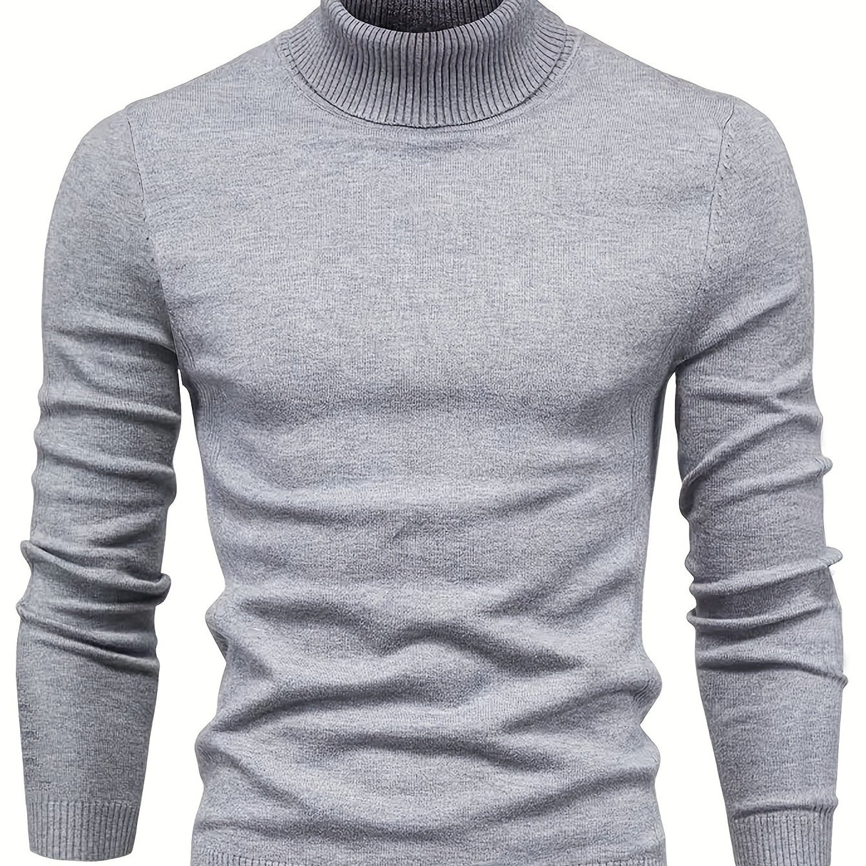 All Match Knitted Sweater, Men's Casual Warm Slightly Stretch Lapel Neck Pullover Sweater For Men Fall Winter