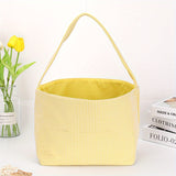 1pc Large Capacity Tote Bag, Easter Gift Bag, Easter Eggs Storage Bucket, Striped Seersucker Bunny Bag, Hunting Easter Eggs Handbag, Easter Party Decorations Gifts Bag, Party Tote Bags, Easter Gift Party Supplies