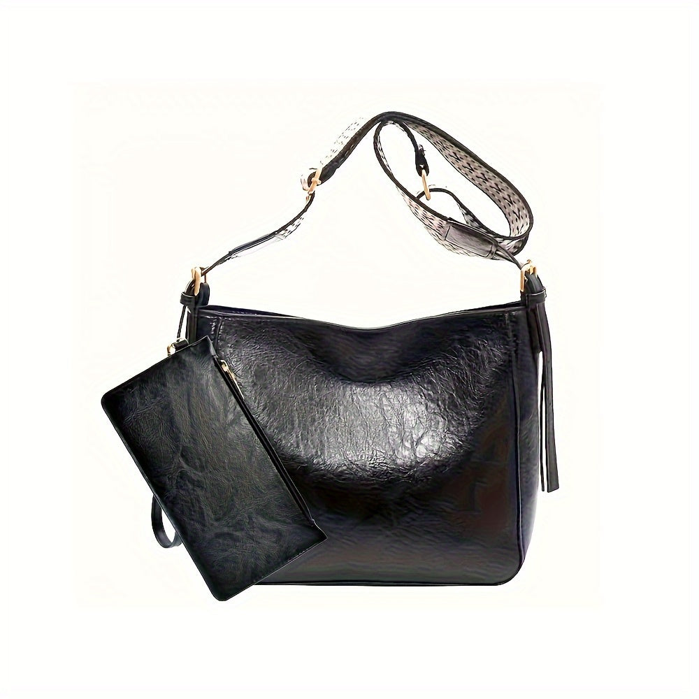 Fashionable Ladies Large Capacity Tote Bag - Spacious & Versatile Design with Crossbody Option - Perfect for Work, School, and Everyday Adventures