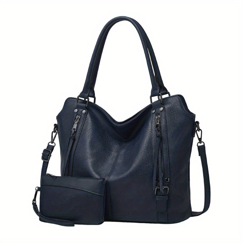Luxurious Soft Leather Retro Tote Handbag - Spacious Multi-Pocket Design, Adjustable Shoulder Strap, and Stylish Crossbody Option - Perfect Mother's Day Gift or Everyday Essential for Ladies