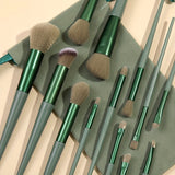 13 PCS Makeup Brushes Set Soft And Fine Artificial Fibers Eye Shadow Foundation Blush Powder Blending Beauty Make Up Tools With Bag Perfect Birthday Gift For Mother Women