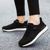 Women's Breathable Mesh Running Shoes - Lightweight, Non-Slip Sole for Casual & Walking, Fashionable Solid Color, Soft Bottom, New Model