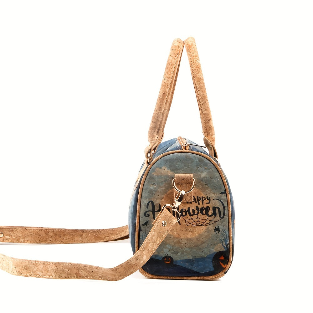 Halloween Elements Handbag, Crossbody Multifunctional Boston Bag, Halloween Decor Satchel Bag