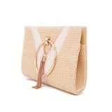 Stylish Chain Shoulder Bag, Retro Tassel Decor Braided Handbag, Versatile Banquet Evening Party Clutch Purse - Perfect for Carnival Mardi Gras Music Festival