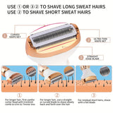 4-in-1 Women's Electric Razor - Wet & Dry Hair Remover For Pubic Hair, Eyebrow, Nose, Face, Legs, Underarms - Portable Bikini Trimmer - Rechargeable & Cordless - Gentle & Effective Hair Shaving
