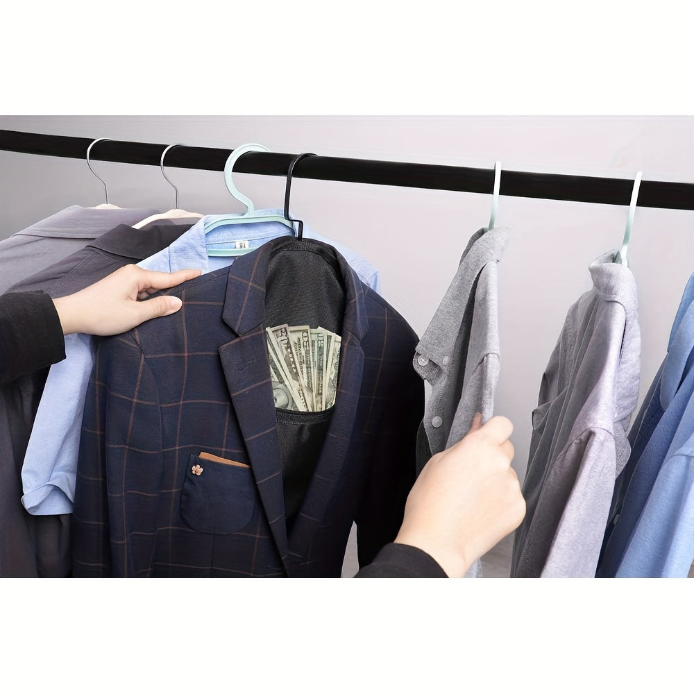 1/2pcs Wardrobe Hidden Hanger Bag, Hidden Wallet, Can Hide Money, Documents, Bills, Watches And Other Valuables Hidden Storage Multiple Valuables
