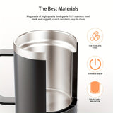 Electric Coffee Mug Warmer Set For Desk - Heating Base & Lid - Intelligent Mug For Heating Milk, Tea & Hot Chocolate - Keeps Drinks Up To 131°F/55°C - Perfect Gift For Coffee Lovers