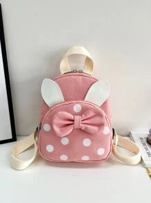 Girls Bow Detail Polka Dot Pattern