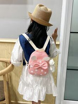 Girls Bow Detail Polka Dot Pattern