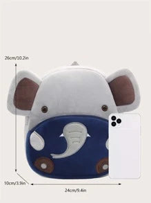 1pc Cartoon Animal Plush Backpack, Lion, Giraffe, Unicorn Design For 2-4 Years Old Boys & Girls