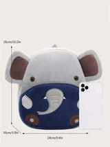1pc Cartoon Animal Plush Backpack, Lion, Giraffe, Unicorn Design For 2-4 Years Old Boys & Girls