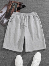 Manfinity Dauomo Men Drawstring Waist Track Shorts