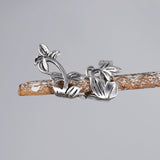 1 Pair Vintage Ear Clips Earrings - Piercing-Free, Hollow, Leaf & Flower Shaped Ear Cuffs for Women - Exquisite Non-Piercing Ear Jewelry with a Nostalgic Vintage Charm