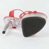 Women's Cross Strap Platform Clear High Heels, Red Ankle Strap Open Toe Stiletto Heels, Sexy Party Dress Evening Shoes