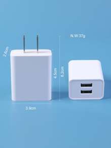 Dual USB Wall Charger Adapter Fast Charging, Dual Port Plug For Smart Phones - US Plug Compatible With IPhone 16 15 14 13 12 11 Pro Max XS X SE2022 IPad, Android Phone Wall Mountable For Office, School, Dorm, And Home, Super Fast Charger Compatible With I
