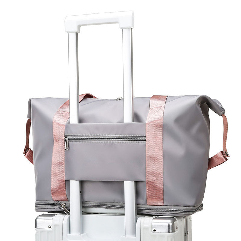 Travel Storage Zipper Handbag, Large Capacity Luggage Bag, Gym Bag, Portable Versatile Bag