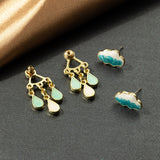 Cute Rainy Cloud Earrings Drop Oil Ear Jewelry Tassel Earrings Creative Gift For Women Girls