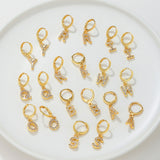 Exquisite Initial 26 Letter Drop Dangle Earrings 14K Plated Jewelry For Women Girls Birthday Party Gift