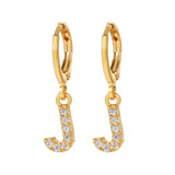Exquisite Initial 26 Letter Drop Dangle Earrings 14K Plated Jewelry For Women Girls Birthday Party Gift