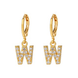 Exquisite Initial 26 Letter Drop Dangle Earrings 14K Plated Jewelry For Women Girls Birthday Party Gift