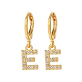 Exquisite Initial 26 Letter Drop Dangle Earrings 14K Plated Jewelry For Women Girls Birthday Party Gift
