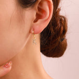 Exquisite Initial 26 Letter Drop Dangle Earrings 14K Plated Jewelry For Women Girls Birthday Party Gift