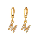 Exquisite Initial 26 Letter Drop Dangle Earrings 14K Plated Jewelry For Women Girls Birthday Party Gift