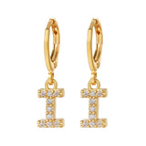 Exquisite Initial 26 Letter Drop Dangle Earrings 14K Plated Jewelry For Women Girls Birthday Party Gift