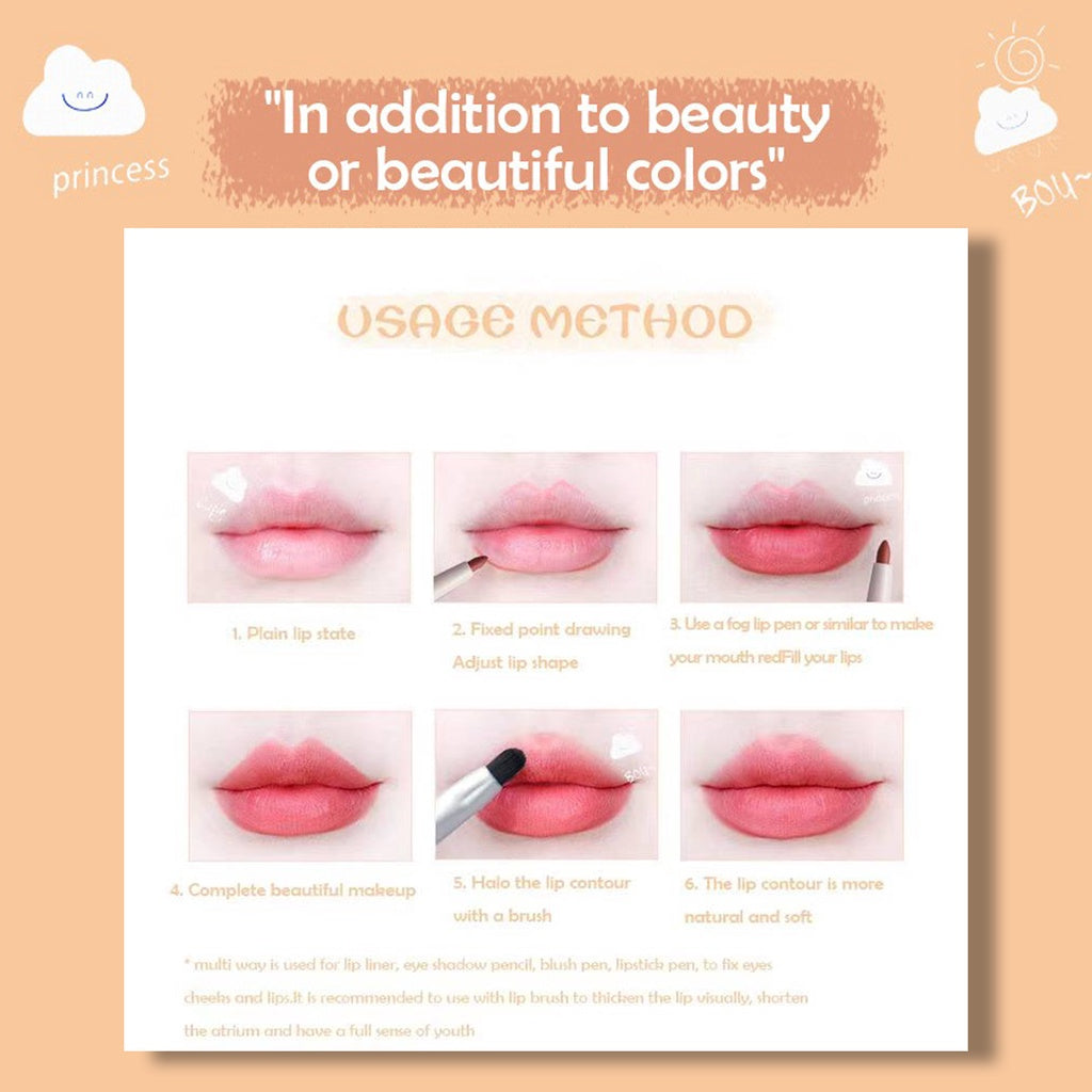 Long-Lasting Waterproof Lip Liner With High Pigment And Smooth Texture For Sweatproof Matte Lipstick And Correcting