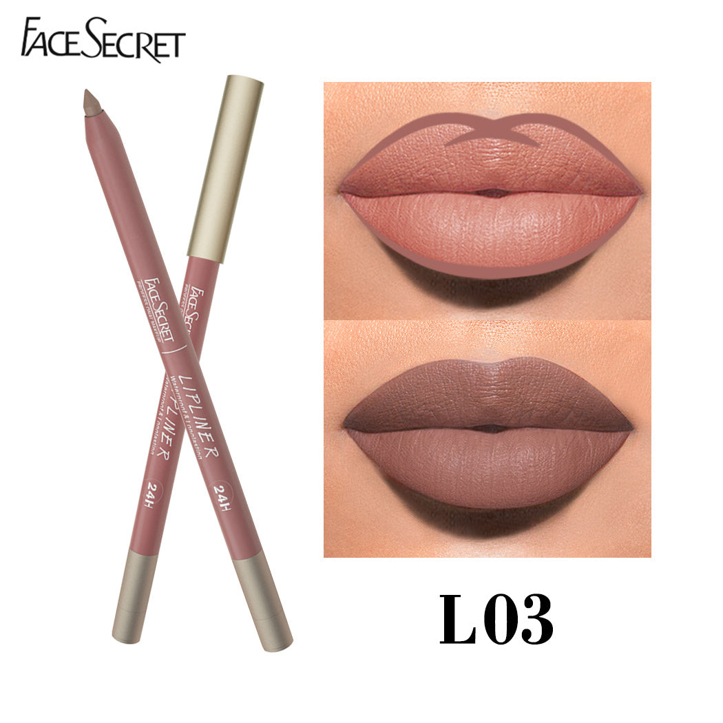 Long-Lasting Waterproof Lip Liner With High Pigment And Smooth Texture For Sweatproof Matte Lipstick And Correcting