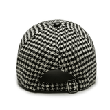 Trendy Houndstooth Baseball Cap - Dazzling Rhinestone M Decor - Unisex Sunscreen Trucker Hat - Perfect for Music Festivals & Outdoor Fun