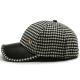 Trendy Houndstooth Baseball Cap - Dazzling Rhinestone M Decor - Unisex Sunscreen Trucker Hat - Perfect for Music Festivals & Outdoor Fun