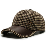 Trendy Houndstooth Baseball Cap - Dazzling Rhinestone M Decor - Unisex Sunscreen Trucker Hat - Perfect for Music Festivals & Outdoor Fun
