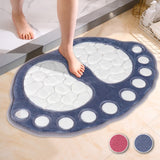 1pc Dog Footprint Bathmat, Memory Foam Soft Cozy Bathroom Floor Rug, Non Slip Washable Carpet, Durable Super Absorbent Doormat, Home Decor, Bathroom Decor
