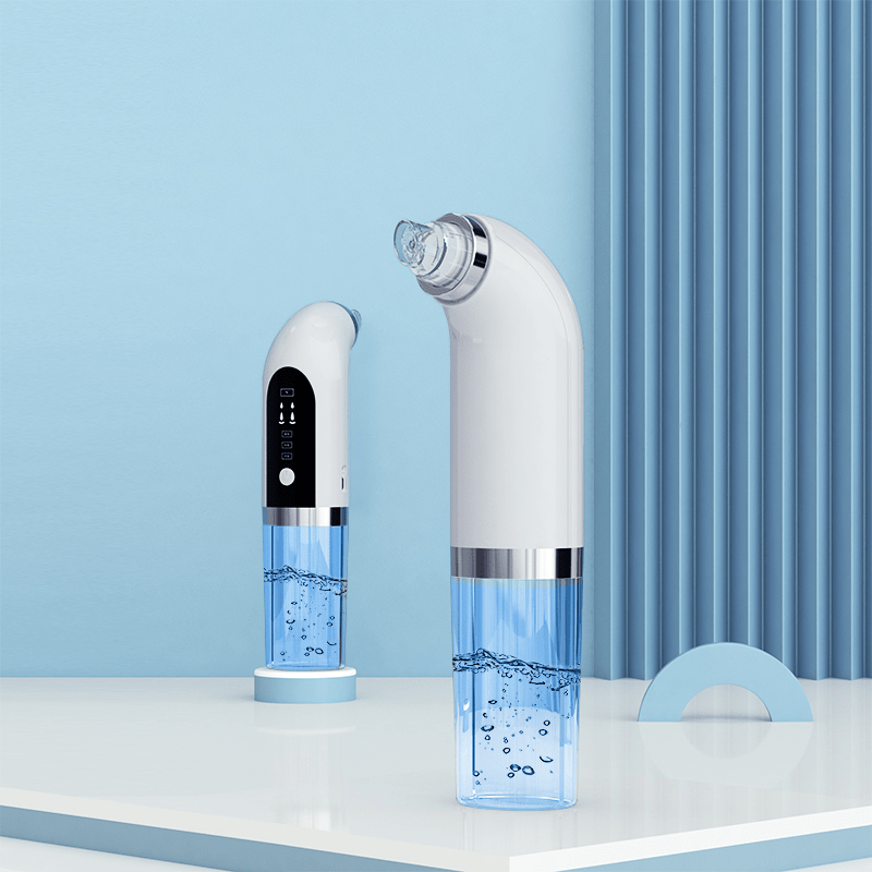 USB Rechargeable Pore Vacuum Facial Cleaner - 6 Interchangeable Heads, Water Circulation for Deep Cleaning