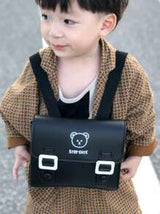 Cute Kids' Fashionable Pu Double Shoulder Kindergarten Backpack, Unisex Toddler School Bag