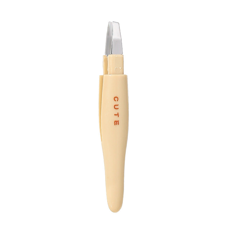 Tweezers Lady's Facial Hair Tweezers Cute Professional Stainless Steel Tweezers Eyebrows - Chips And Inner Growth Hair Removal Tool - Eyelash Tweezers For Extension - With Protective Sleeve