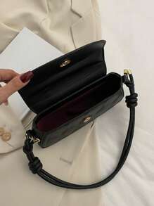 Fashionable Women's Shoulder Bag With Flap Closure, Crossbody Bag, Pu Material, Ideal For Daily Use, Shopping, Valentine's Day Gift