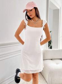 Solid White Graduation or Casual Dress